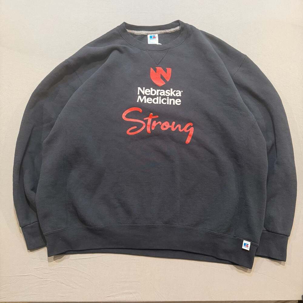 Russell Athletic Nebraska Medicine Strong Crewneck Sweatshirt Black XXL